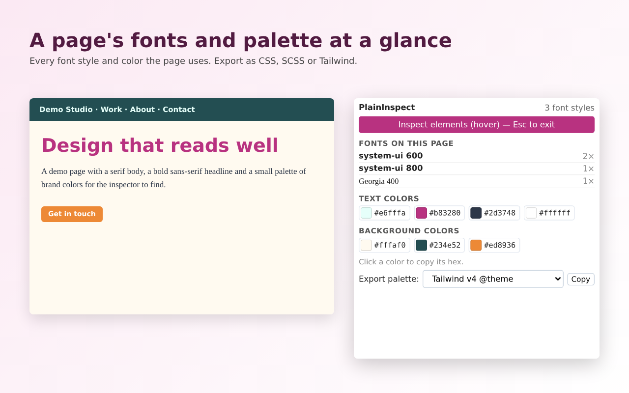 PlainInspect screenshot 2