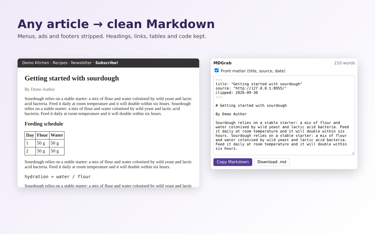 MDGrab screenshot 1